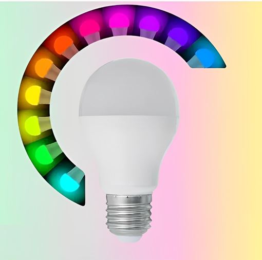 lâmpada de led rgb com controle remoto