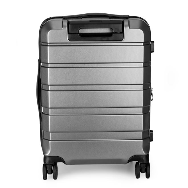 Mala 40L Com USB Rodas 360° Cinza Easy Travel