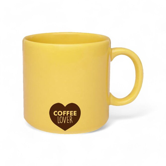 Caneca de Porcelana Amarela 330ml - Já Tem Café