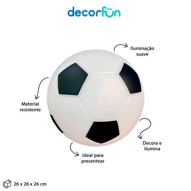 Luminária Lustre Pendente Bola de Futebol Bivolt