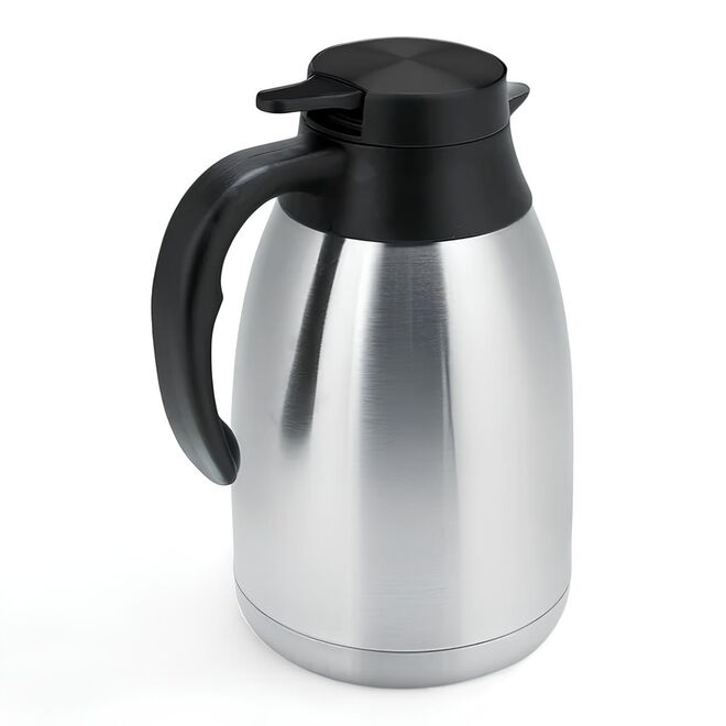 Garrafa Térmica Inox Escovado 1500ml Preta Cafés e Chás - Mood