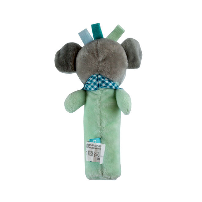 Pelúcia Chocalho Cachorrinho Azul com Apito e Som Crocante