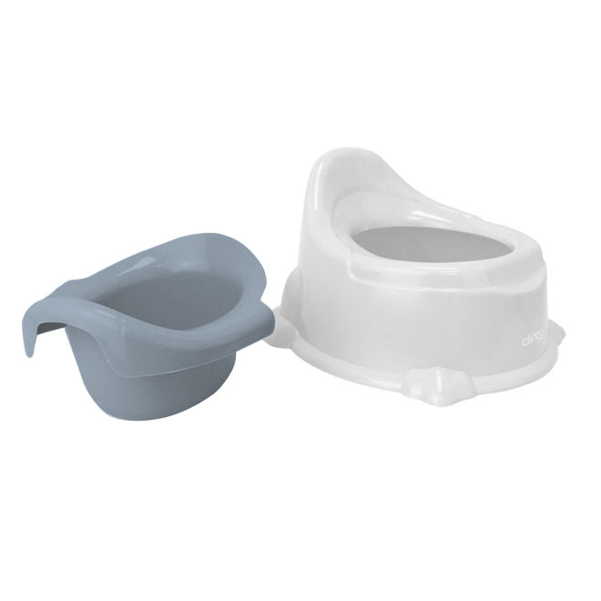 Troninho Infantil Potty Branco/Azul – Desfralde Higienização Fácil