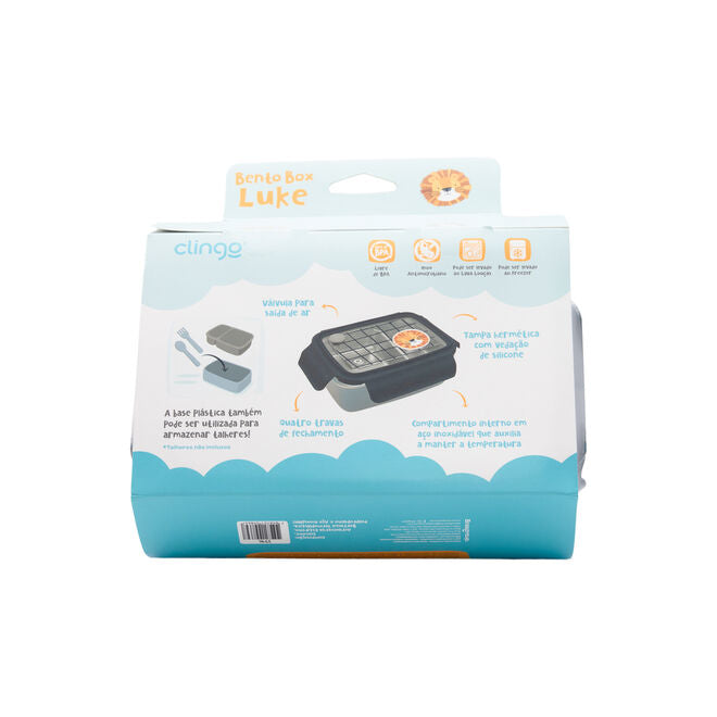 Bento Box Térmica Inox Luke com Divisórias - Lancheira Infantil