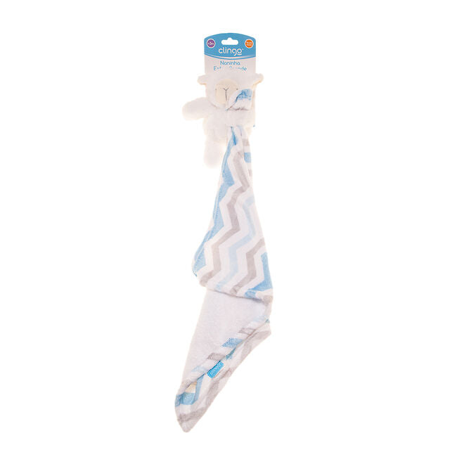 Naninha Ovelha Azul Extra Grande Clingo para Bebês