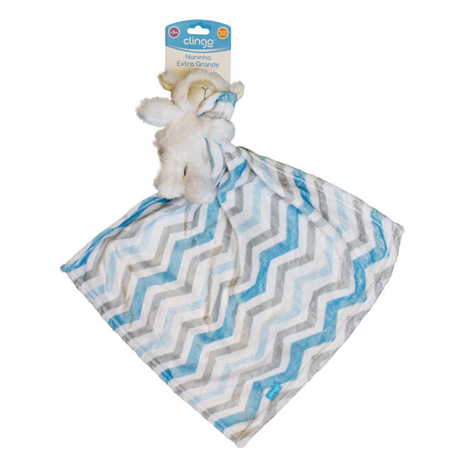 Naninha Ovelha Azul Extra Grande Clingo para Bebês