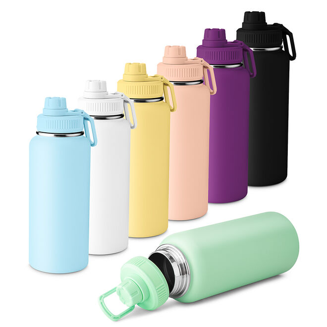 Garrafa com Alça e Bico 960ml Parede Dupla Azul