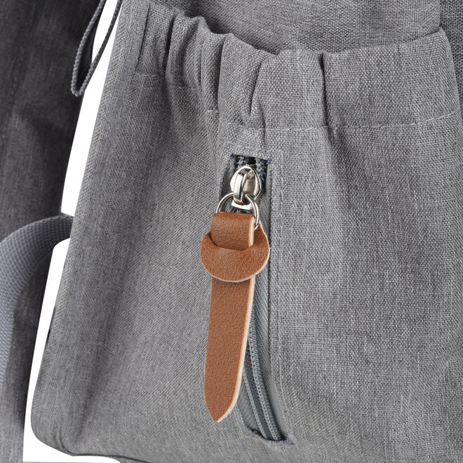 Mochila Multifuncional em Poliéster Cinza Compartimento Térmico 17L