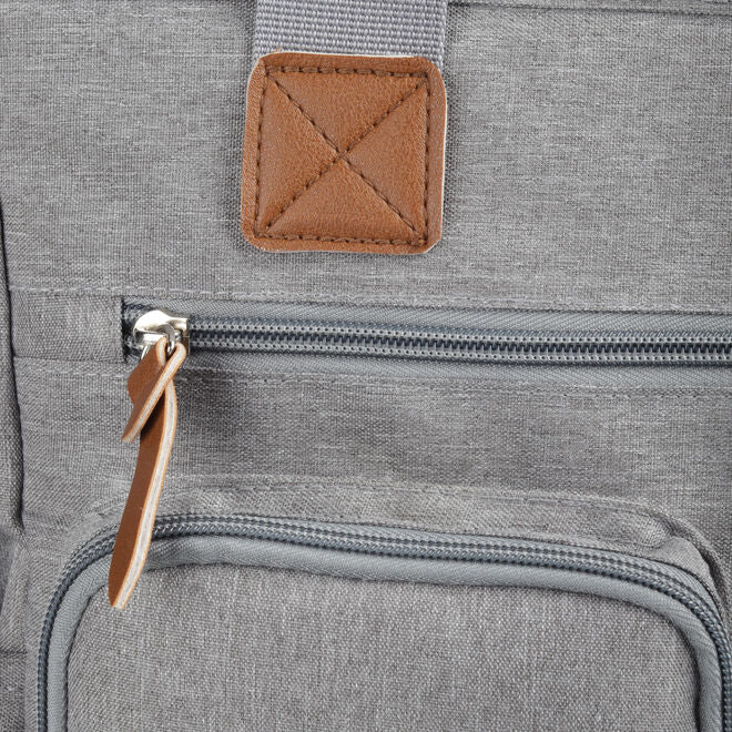 Bolsa Multifuncional em Poliéster Cinza com Porta Lençinhos 29L