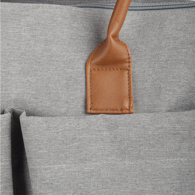Bolsa Multifuncional para Maternidade em Poliéster Cinza 25L