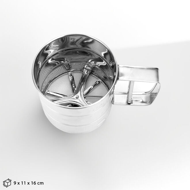 Caneco Polvilhador em Inox com Gatilho para Farinhas