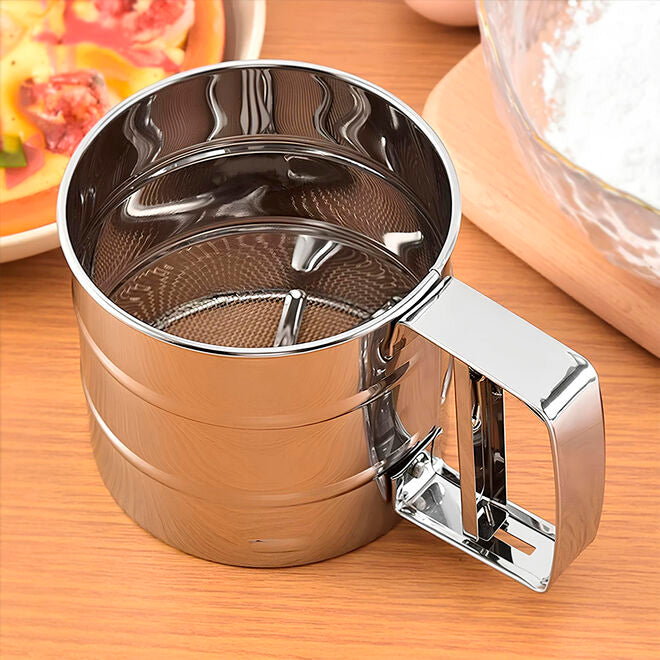 Caneco Polvilhador em Inox com Gatilho para Farinhas