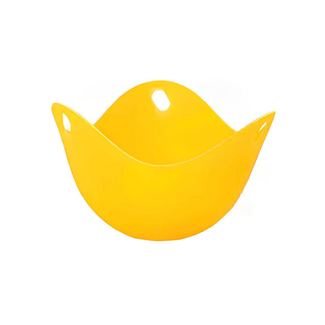 Forma para Cozinhar Ovo Poche Em Silicone Livre de BPA Amarela