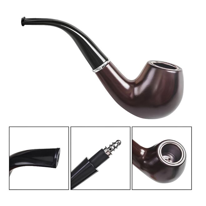 Kit Cachimbo Pipe Clássico 18 Peças Preto com Caixa Presentável