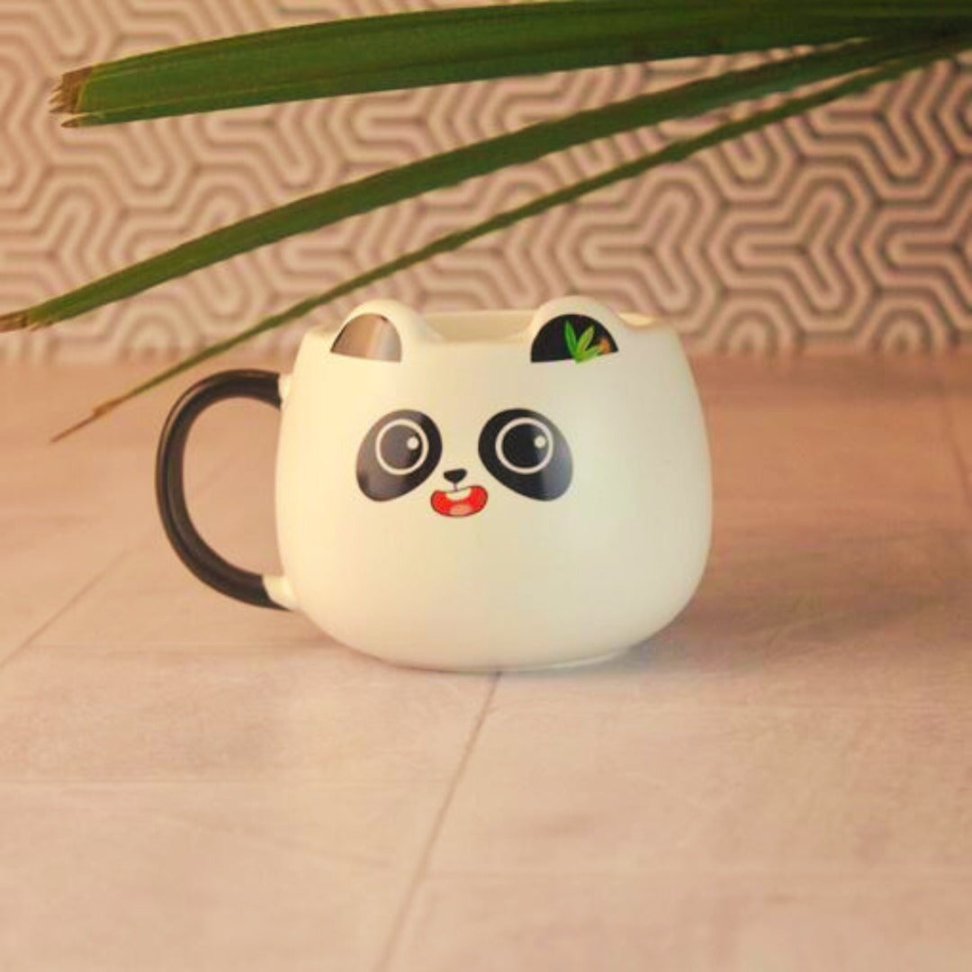 Kit 4 Canecas de Cerâmica Pandinha Empilháveis | Frete Grátis