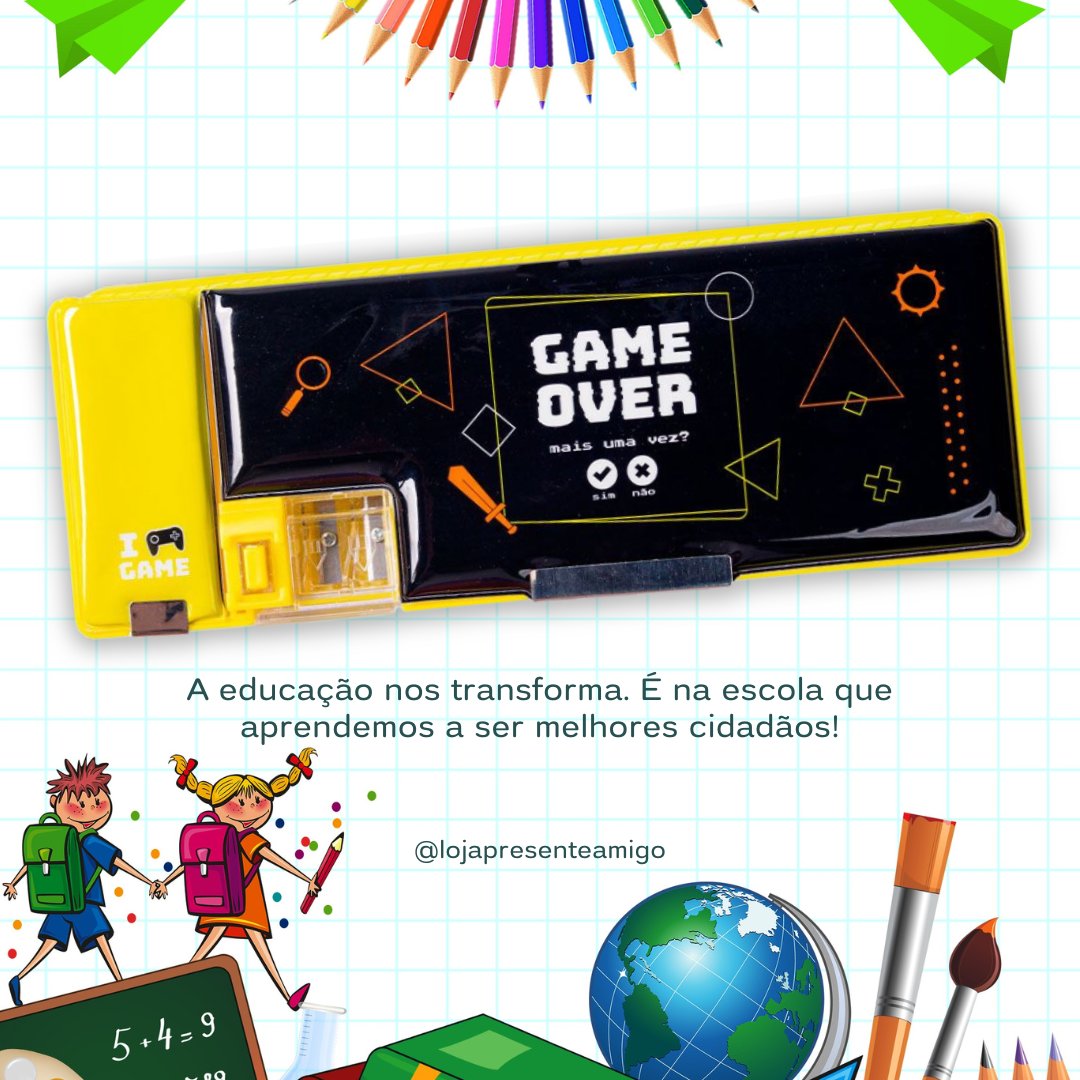 estojo escolar infantil masculino