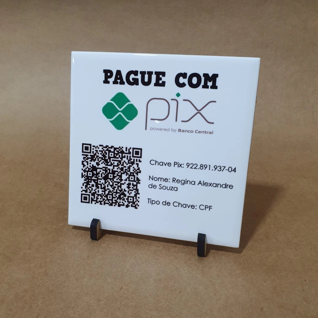 Placa Pix Personalizada para Logista