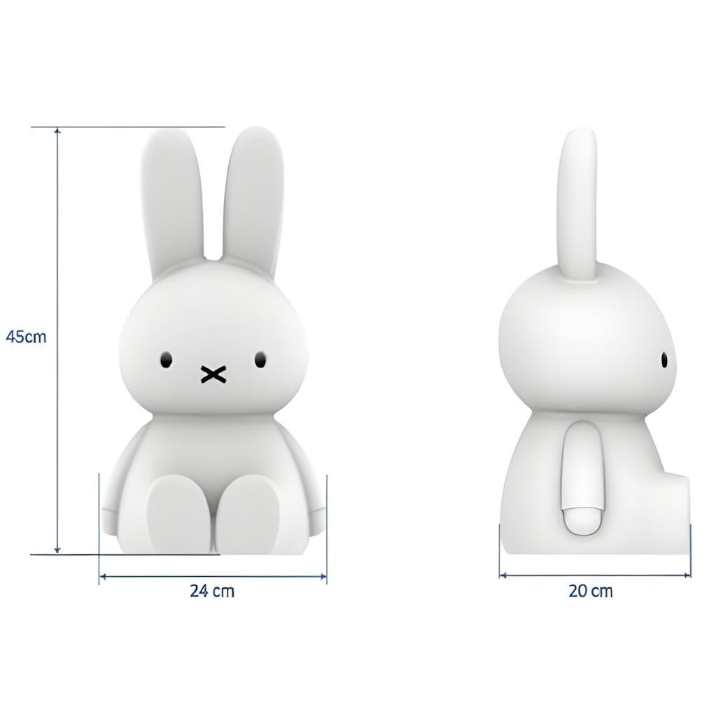 luminária abajur coelho de 45 cm