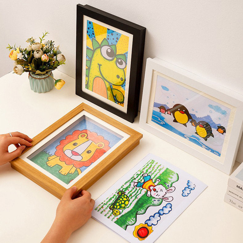 Quadro moldura para preservar os desenhos das crianças