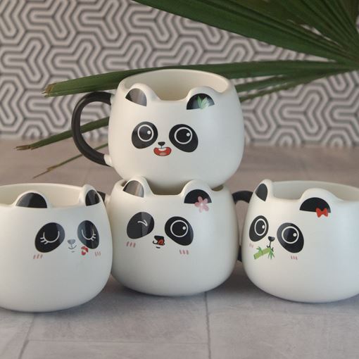 Caneca de Cerâmica Pandinha Empilhável - Flor