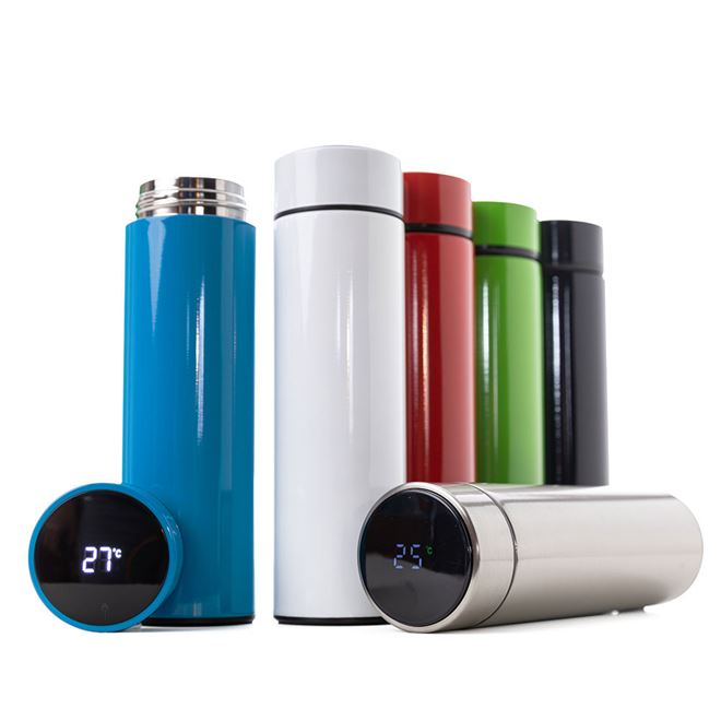Garrafa em Aço Inox de 450ml com Display Indicador Colors Fresh