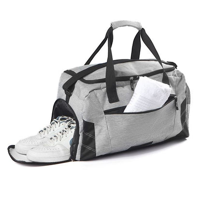 Bolsa de Academia 28L com Porta Tênis Cinza