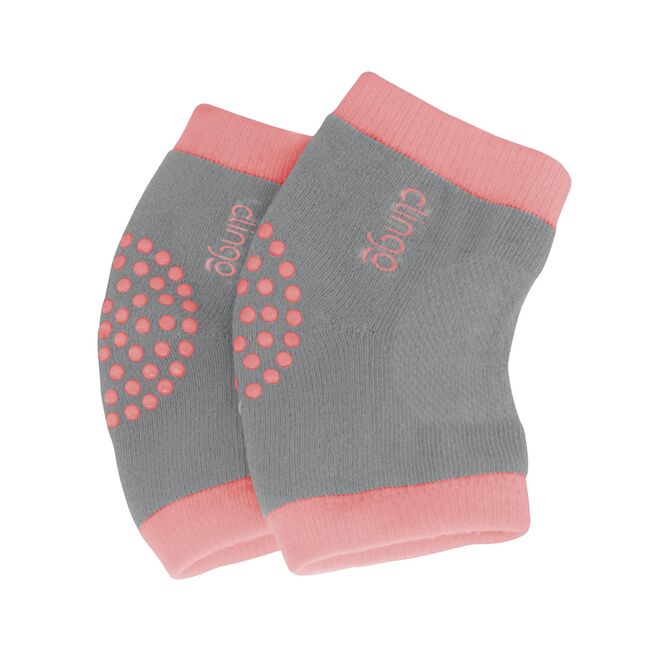 Joelheira Antiderrapante Rosa/Cinza para Bebê – Conforto e Segurança