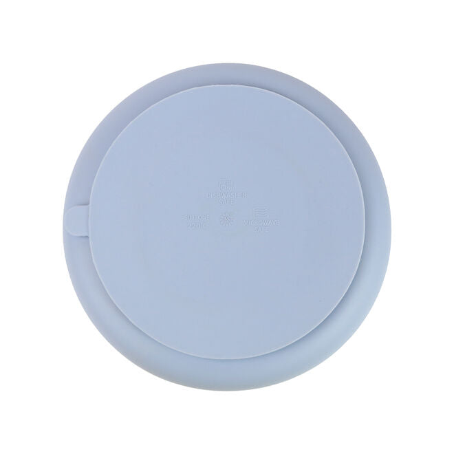 Prato de Silicone Azul com Divisórias e Design Seguro