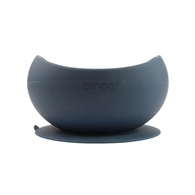 Tigela de Silicone com Ventosa Azul para Bebês – Antimicrobiana