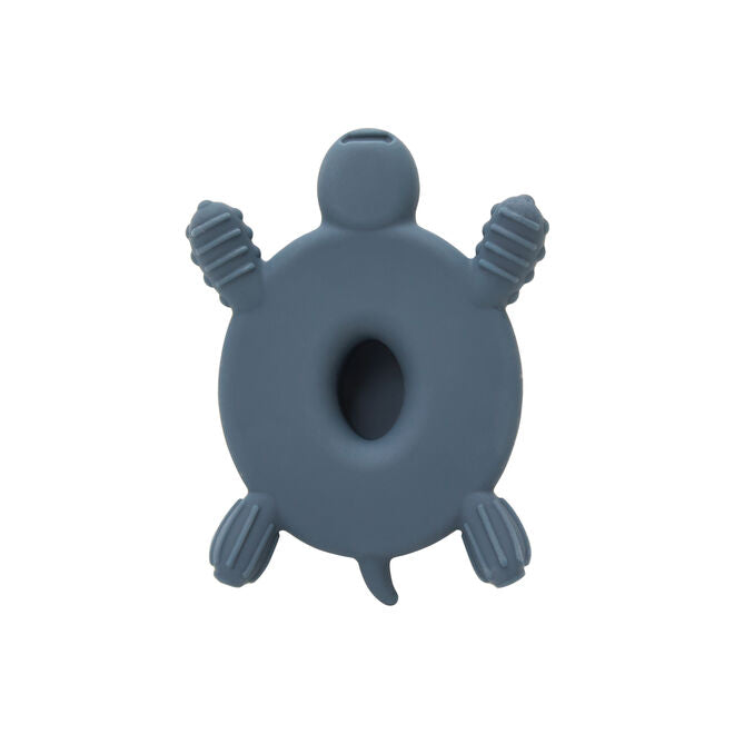 Mordedor de Madeira Tartaruga Azul Navy – Silicone Macio
