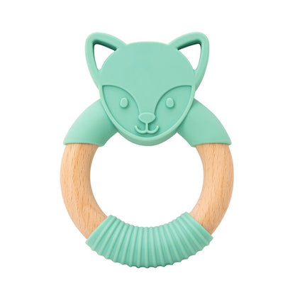Mordedor de Madeira e Silicone Raposa Tifany – Alívio para Gengivas de Bebê