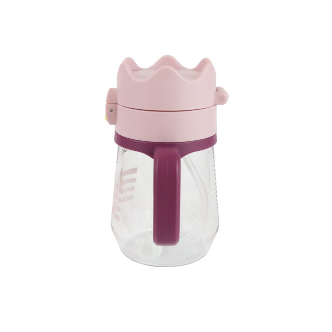 Copo de Transição Tritan com Canudo de Silicone - 240ml, Rosa
