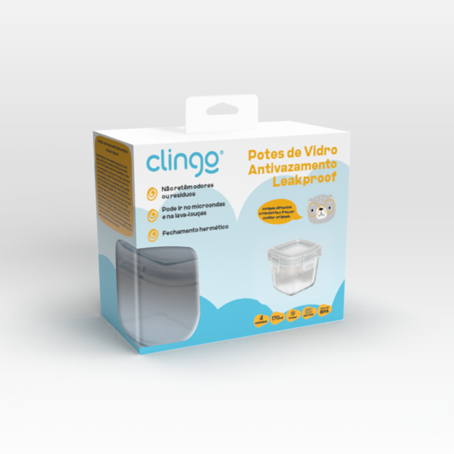 Potes de Vidro Leakproof 4 Unidades Antivazamento Práticos e Duráveis