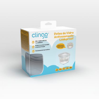 Potes de Vidro Leakproof 4 Unidades Antivazamento Práticos e Duráveis