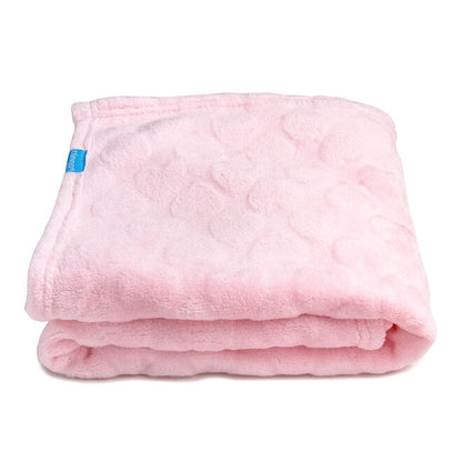 Kit Cobertor com Naninha Coração Rosa - Clingo
