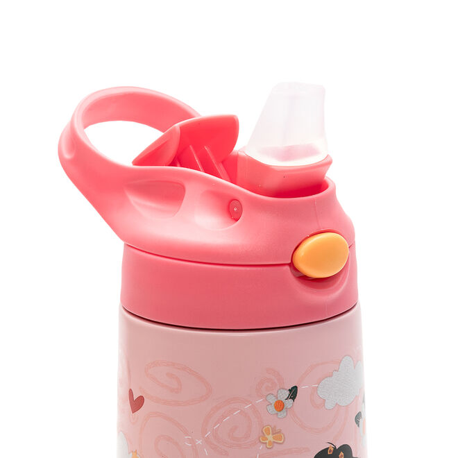 Garrafa Térmica Princesa 350ml Vácuo Isolante com Canudo Silicone