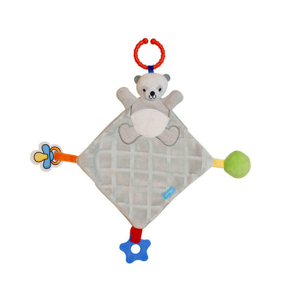 Naninha Panda Cinza com Mordedor e Suporte para Chupeta