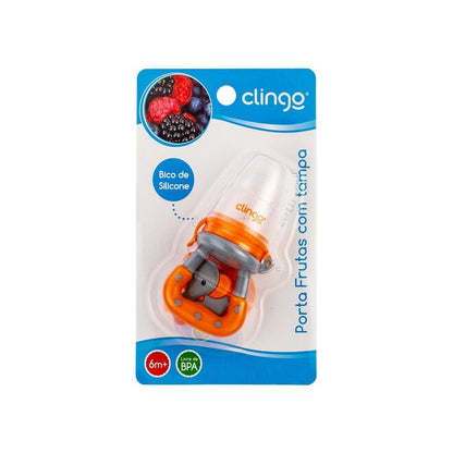 Porta Frutas com Prendedor de Chupeta Clingo - Laranja
