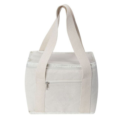 Bolsa Térmica em Algodão Branca com Bolso Frontal