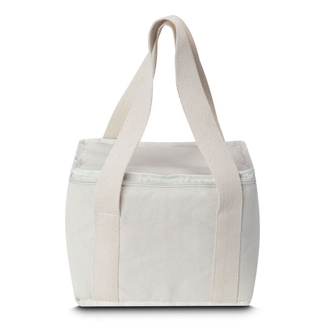 Bolsa Térmica em Algodão Branca com Bolso Frontal
