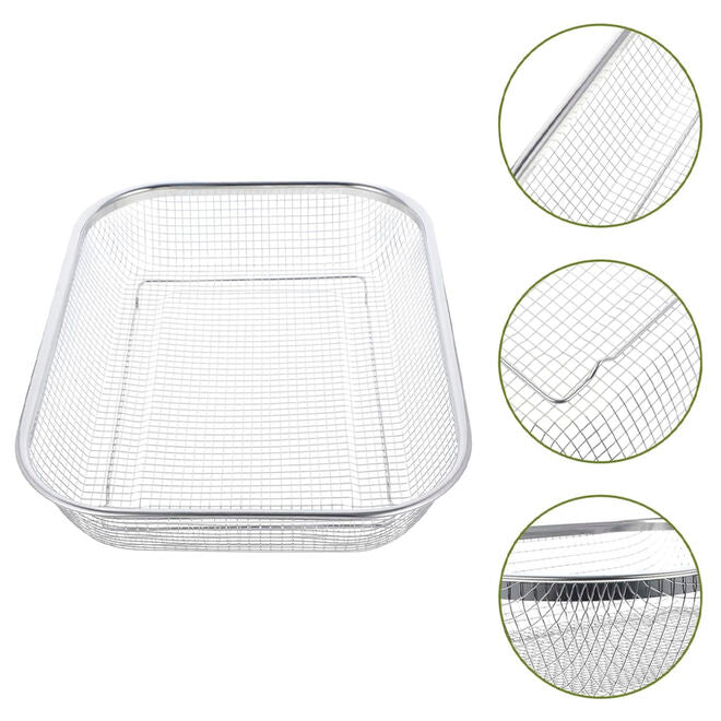 Cesto Telado Multiuso em Inox 22x30cm Fruteira de Mesa