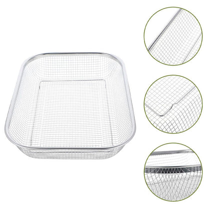 Cesto Telado Multiuso em Inox 22x30cm Fruteira de Mesa