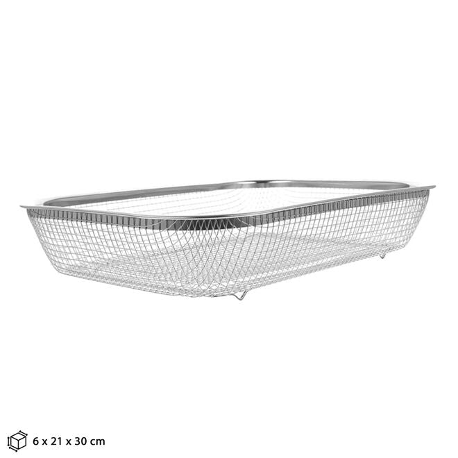 Cesto Telado Multiuso em Inox 22x30cm Fruteira de Mesa