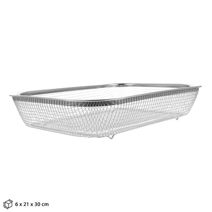 Cesto Telado Multiuso em Inox 22x30cm Fruteira de Mesa