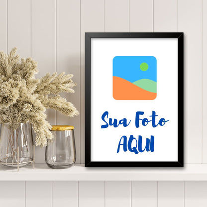 Quadro Personalizado com Foto em Tamanho A4 com Moldura Preta