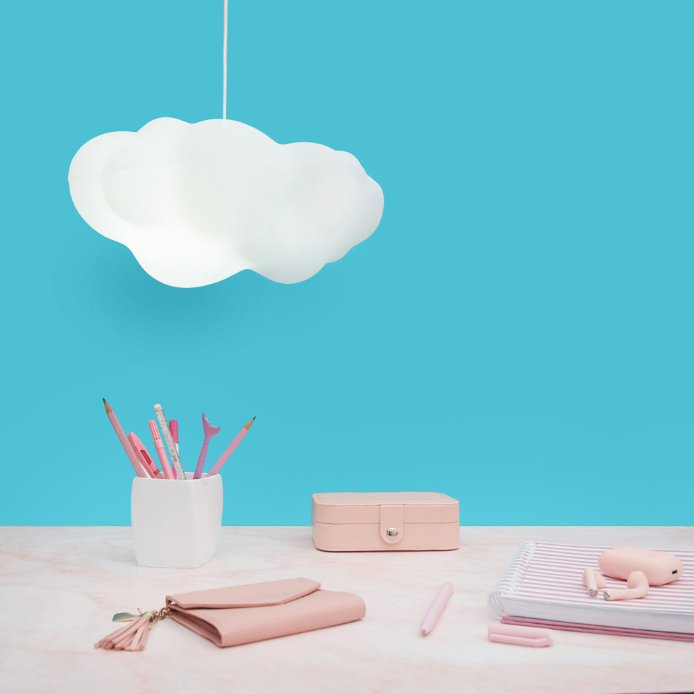 luminária pendente nuvem quarto infantil