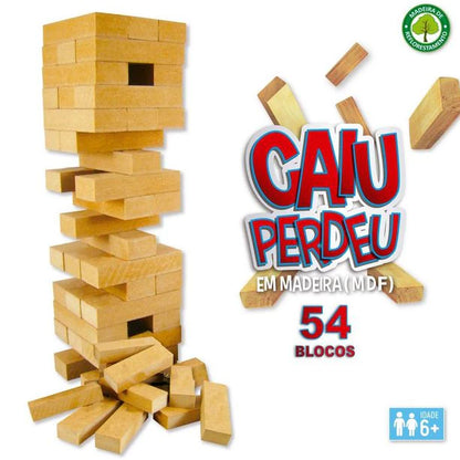 Jogo Caiu Perdeu 45 Peças Pais e Filhos