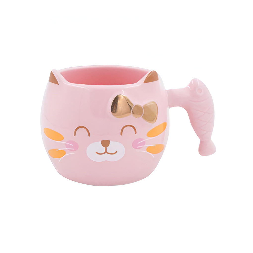 caneca de porcelana rosa