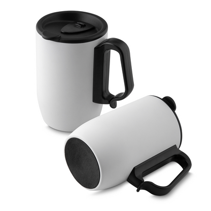 caneca em aço inox com tampa