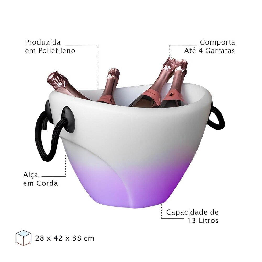 Champanheira de LED com Alça